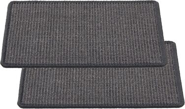 Килимок для котів з сизалю - коврик для дряпання, бежевий (антрацит, 30 x 40 см, набір 2 шт.)