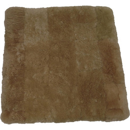 Сидіння з натуральної овечої вовни мериноса Reissner | Килимок на авто, крісло колісне, лежанка для кота | Patchwork, 40x40 см (Camel)
