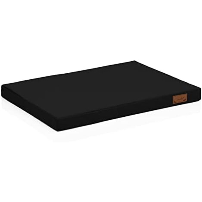 Ортопедичне ліжко для собак Juelle з штучної шкіри, великих порід, знімний, брудовідштовхувальне покриття, Omar M-XXL (XXL 150x100x5 см, чорне)