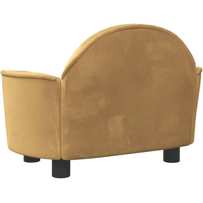 Ляжка для собак, м'яка, з подушкою, для маленьких собак та котів, велюр, коричнева