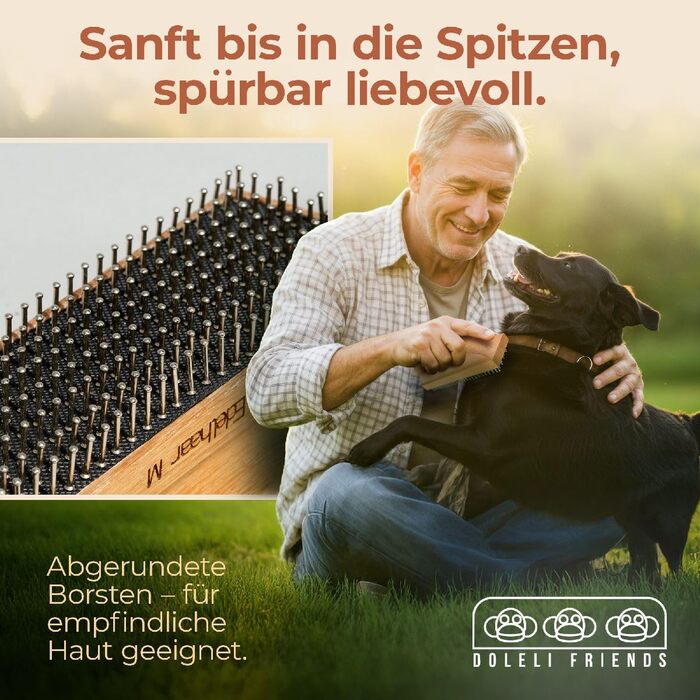 Щітка для собак великих порід Edelhaar, розмір L: вичісування, масаж, догляд за шерстю