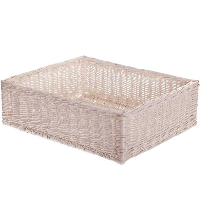 Корзина для собак та котів з ротангу, ліжко для тварин, 60x50x18 см (Бежевий)