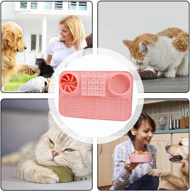 Лежанка-лежак для собак з повільним годуванням, інтерактивна іграшка-лежак | Годівниця-пазл для собак | Лежак для собак (Рожевий, універсальний розмір)