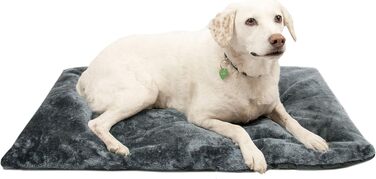 Кілимок для собак Zollner, 60x90 см, сірий, з поліестеру, знімне покриття, переносний
