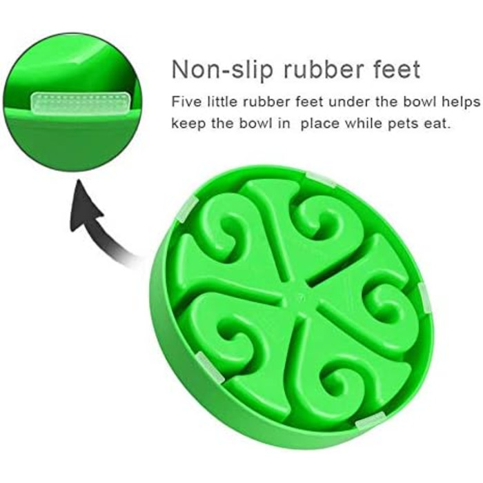 Миска для собак Slow Feeder, інтерактивна лабіринтова миска, запобігає швидкому поглинання їжі, проти блювоти, подовжує час їжі (світло-зелена)
