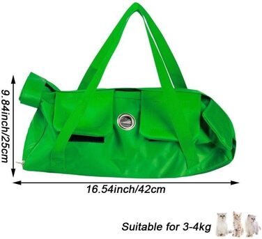 Транслючена сумка-переноска для собак та котів, зелена. Дихаюча, анти-царапин, захист від укусів. Для маленьких та середніх порід.