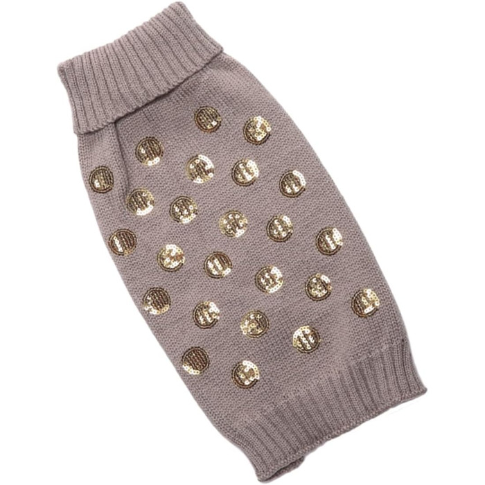 Теплий одяг для собак Angoiy Strickpuover - зимовий костюм для собак, зручний, великий розмір (Mx3pcs, сірий)