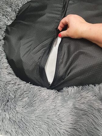 М'яке ліжко для собак знімний чохол 80 см - Ручна робота, пухнасте ліжко для собак, подушка для собак, ліжко для котів, машинне прання, кругле ліжко для котів сірого кольору 80 см сірого кольору