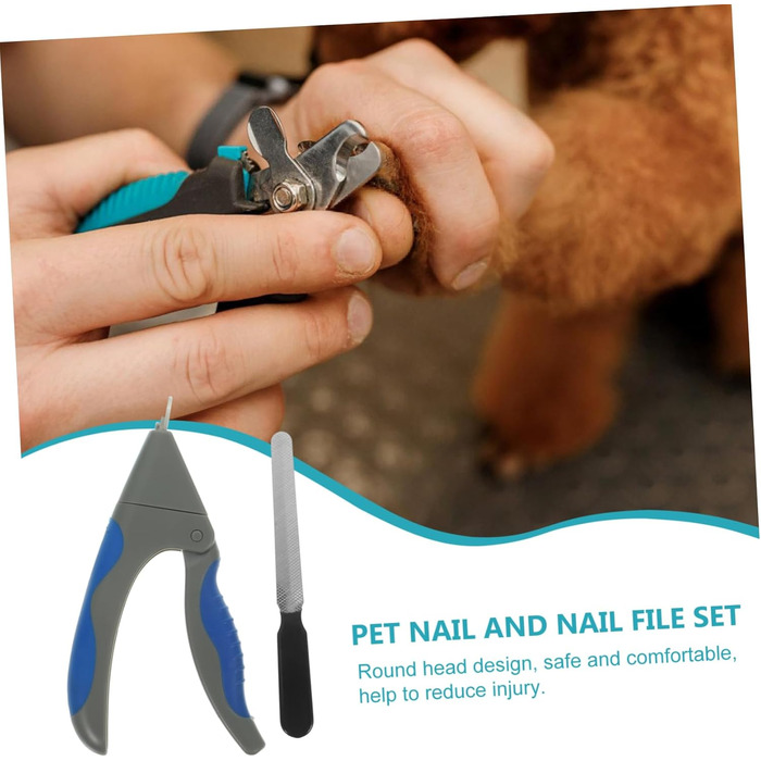 Інструмент для стрижки кігтів домашніх тварин Angoily - набір з 3 шт. з нержавіючої сталі, безпечний для котів та собак