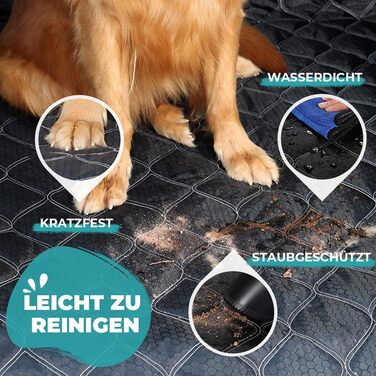 Захисна підстилка для багажника автомобіля KYG для собак, стежка захисна підстилка та ковдра для собак з захистом бокових панелей та краю завантаження – Водонепроникна, стійка до подряпин, для автомобіля та універсалу, Extra Long, 110x215 см