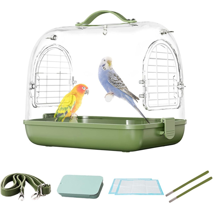 Трансформер для перевезення птахів та хомутів, наплічник для птахів, прозорий клітка для німф, м'яка переносна коробка, переносна клітка для птахів | Переноска для птахів на відкритому повітрі, знімний трансформер для хомутів, прозора переноска для домашн