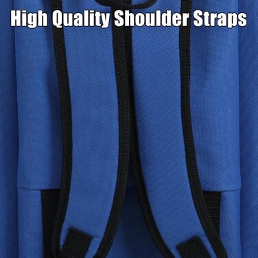 Роликова переноска для домашніх тварин, рюкзак для собак з телескопічною ручкою та кишенями, переноска для собак для маленьких тварин, 42x26x55 см, регульована ручка, оксфордська тканина, Королівський синій