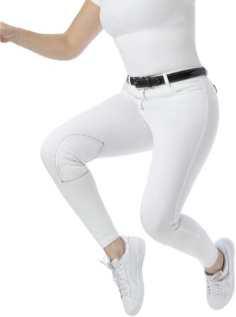 Верхні штани для їзди верхи Riding World Alexandrie для жінок та дітей | Еластичні штани для верхової їзди з накладкою на колінах | з кишенями спереду | Легінси для верхової їзди в шести кольорах | Екіпірування для верхової їзди розмір 104-176 та 32-44 | 