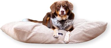 Килимок для собак 4L Textil ZOE: м'який, зручний, з блискавкою, для великих собак, з можливістю прання (графіт, смужки)