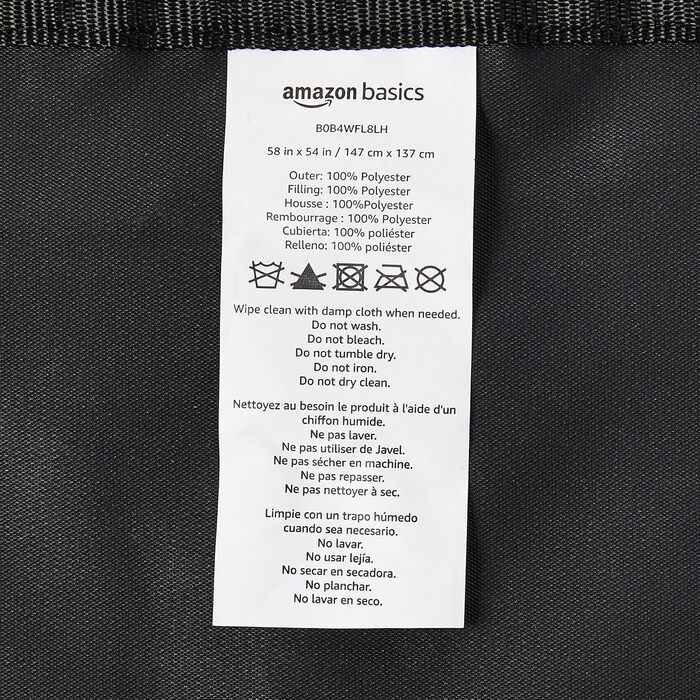 Гаммак Amazon Basics для собак, чорний, 147.3 x 137.2 см - захист для заднього сидіння авто