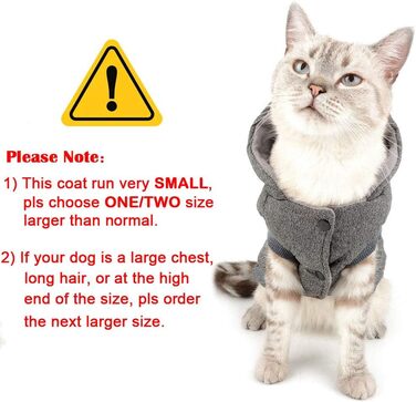 Зунеа - теплий зимовий пуховик для собак маленьких порід, флісова куртка з капюшоном, вітронепроникний одяг для цуценят, жилет, одяг для собак/кішок, сірий, розмір M