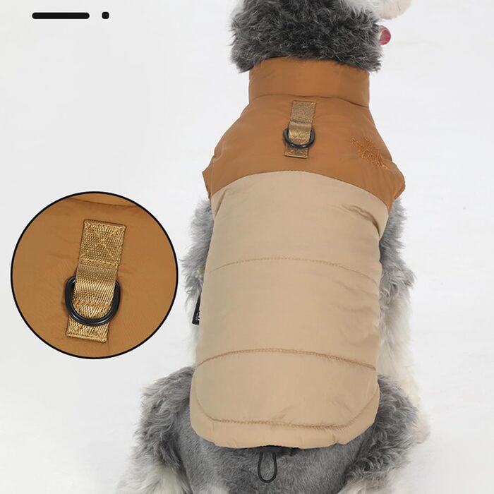 Теплий зимовий пуховик для собак з бавовни - комфортний та стильний, сірий, розмір M