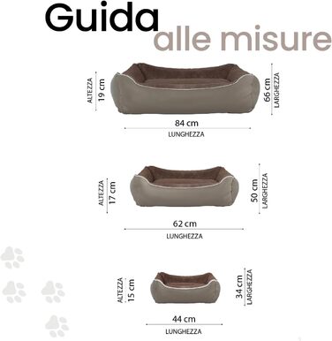 Кімната для домашніх тварин Sogni E Capricci Bett, 48 x 42 x 16 см (кремовий колір, розмір 84 x 66 x 19 см, NUVOLA)