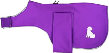 Водонепроникний жилет для собак Softshell з порталом для повідка та клямкою (S, фіолетовий)