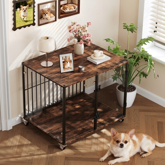 Дерев'яна клітка BingoPaw, 60 x 77 x 65 см