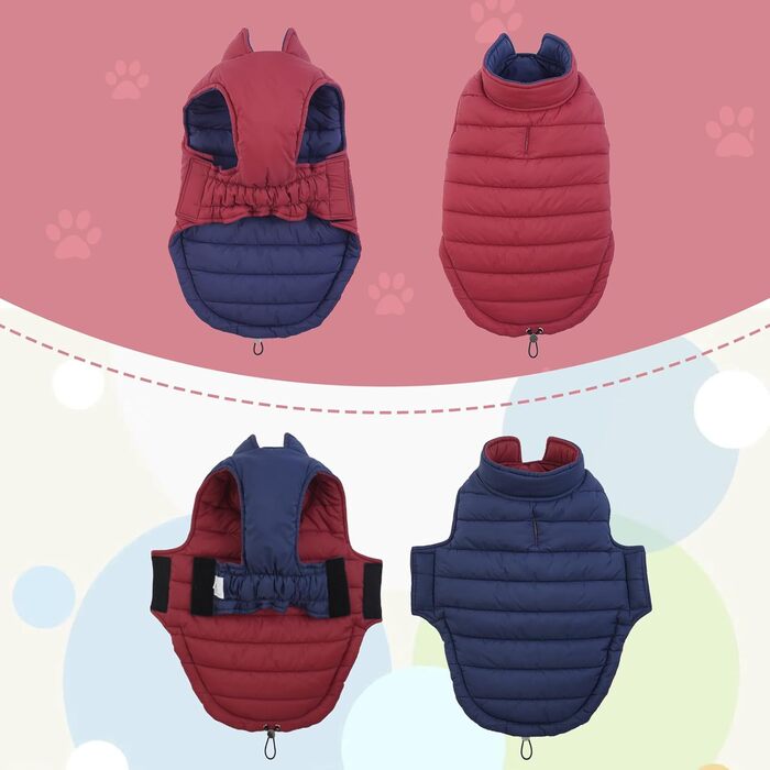 Зимовий теплий водонепроникний одяг для собак великих порід Lelepet, червоний XL