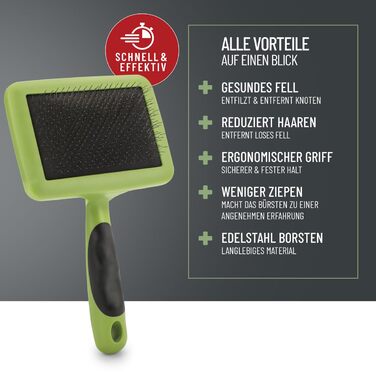 Щітка для собак та котів ReaVET: видаляє підшерсток, ковтуни та розплутує шерсть. Великі породи. (L)