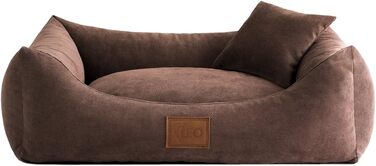 Leo4dog Диван-лежак для собак Sofa Sun, 6 розмірів, 4 кольори, м'яке собаче ліжко, подушка, диван, кошик, XXXL 140x105 см, коричневий
