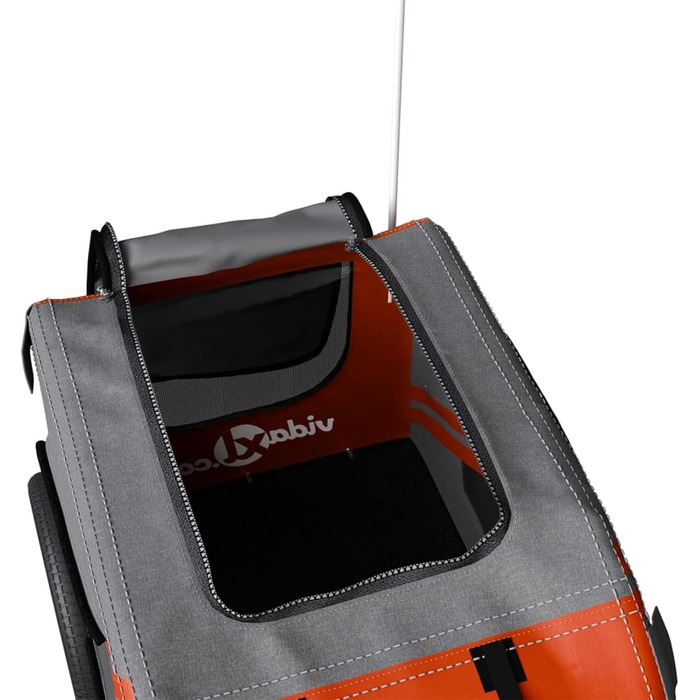 Причіп для тварин на велосипед, Oxford, оксфордська тканина та метал, тип 1, помаранчевий (124 x 53 x 53 см)