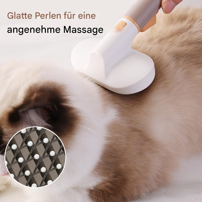 Щітка для собак з довгою шерстю: видаляє підшерсток, 3 насадки, проти ковзання | для короткої та довгої шерсті, дому, офісу