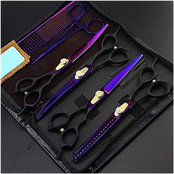 Набір професійних ножиць для собак, з гребінцем, для вирівнювання та стрижки шерсті
