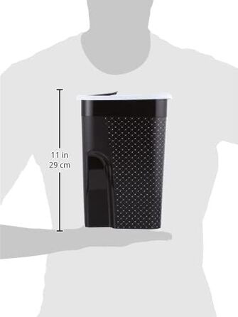 Контейнер для корму Rotho Flo 4.1л з кришкою, з безпечного пластику (PP), BPA-free, чорний