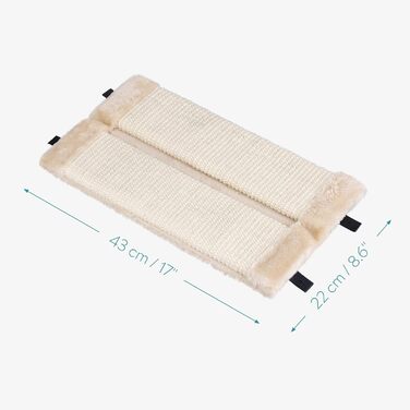 Котячий кутовий когтетоп Navaris - 2 шт. з сизалю, 43x22x2 см. Захист від подряпин для кутів