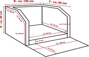 CopcoPet Лежанка для собак у багажник автомобіля 100x80x38 см, штучна шкіра, захист багажника, водовідштовхувальна, стійка до подряпин, нековзна, міцна з захисним покриттям, чорна