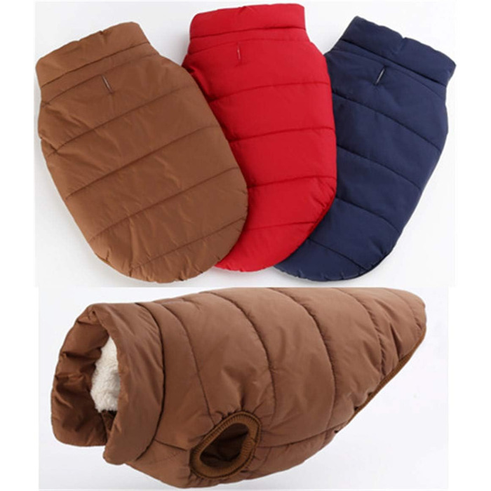 Теплий зимовий одяг для собак MISSMAO: флісова куртка з відбиваючими елементами, зручна в одяганні, колір кава, розмір 2XL