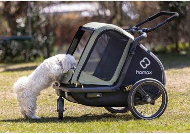 Hamax Pluto - велосипедний причіп для собак, зелений