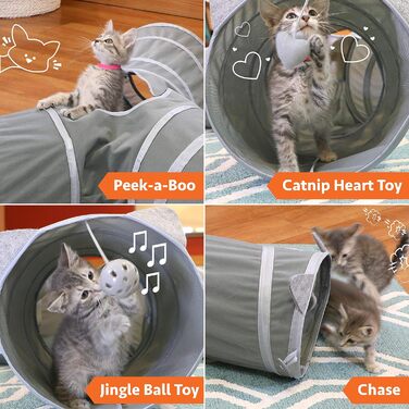 Ігровий тунель та лежак для котів Kitty City, тунель і іграшка для кошенят