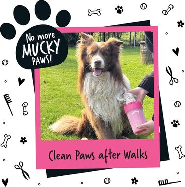 Очисник лап для собак Bugalugs: портативний душ для лап для собак та котів (середній)