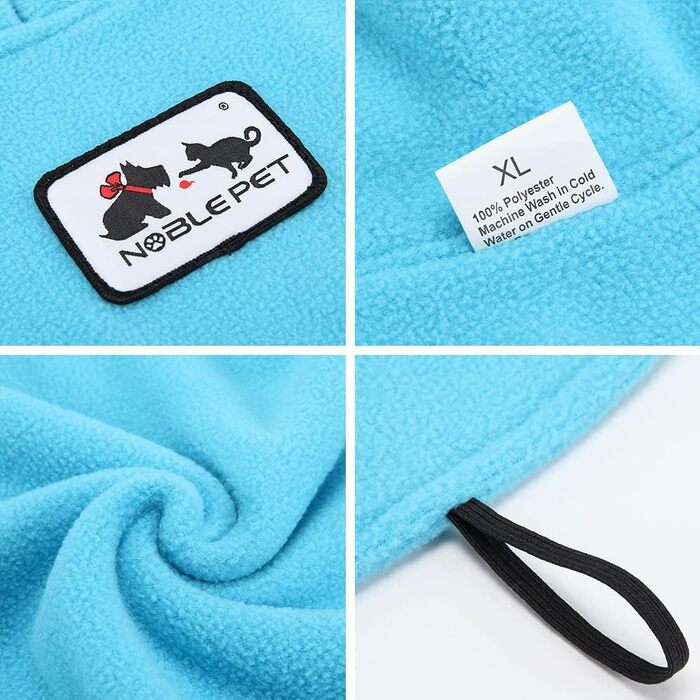 Зимовий теплий пуловер для собак з флісу Polar, бавовняна куртка для собак, блакитний, розмір M