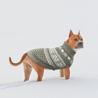 Светр для собак SCENEREAL: теплий, м'який, з високим коміром, для великих, середніх та маленьких собак. Ідеальний для святкування Різдва!