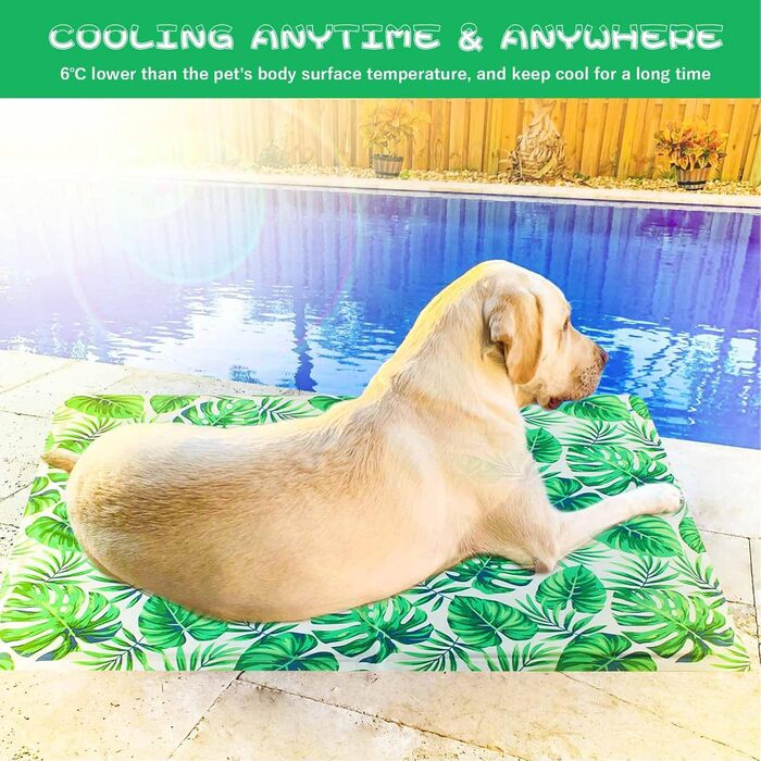 Кілим-охолоджувач для собак та котів Ninonly 50 x 65 см. Самостійно охолоджуючий, з нетоксичним гелем, вологостійкий, для дому та вулиці