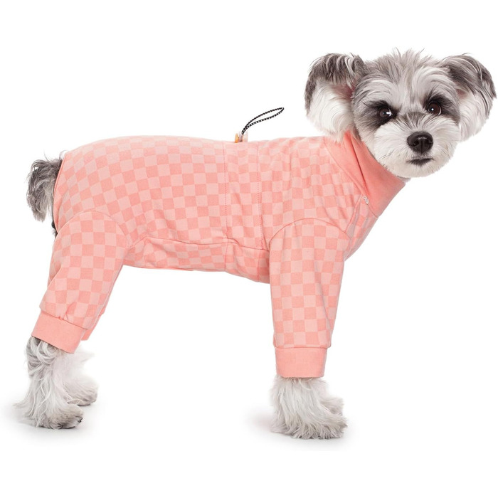 Теплий флісовий зимовий одяг для собак - піжама, комбінезон, тепла куртка для малих та середніх собак (X-Small, рожевий)