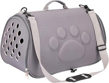 Зручна переноска для тварин - сумка-переноска на плечі для котів та собак | Ідеальна для ветеринара, міста, подорожей, активного відпочинку (сірий)
