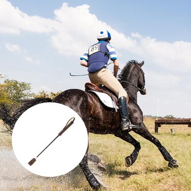 Вертикальна батіг для коней, 45 см, коричневий, батіг для коней, виготовлений з PU-шкіри, з неслизькою ручкою, для їзди верхи, тренувань, косплей