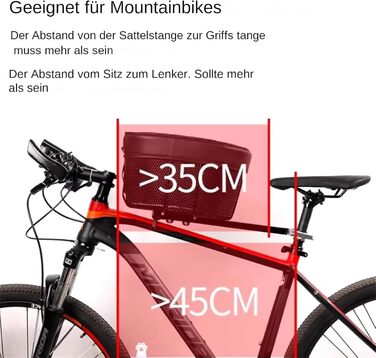 Фарбований кошик для собак на велосипед до 7.5 кг, 39 × 23 × 25 см, водонепроникний, знімний, дихаючий, для собак та котів