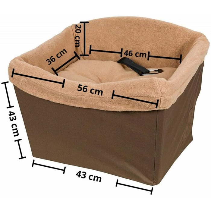 PetSafe Happy Ride - автокрісло для собак, до 14 кг, коричневе