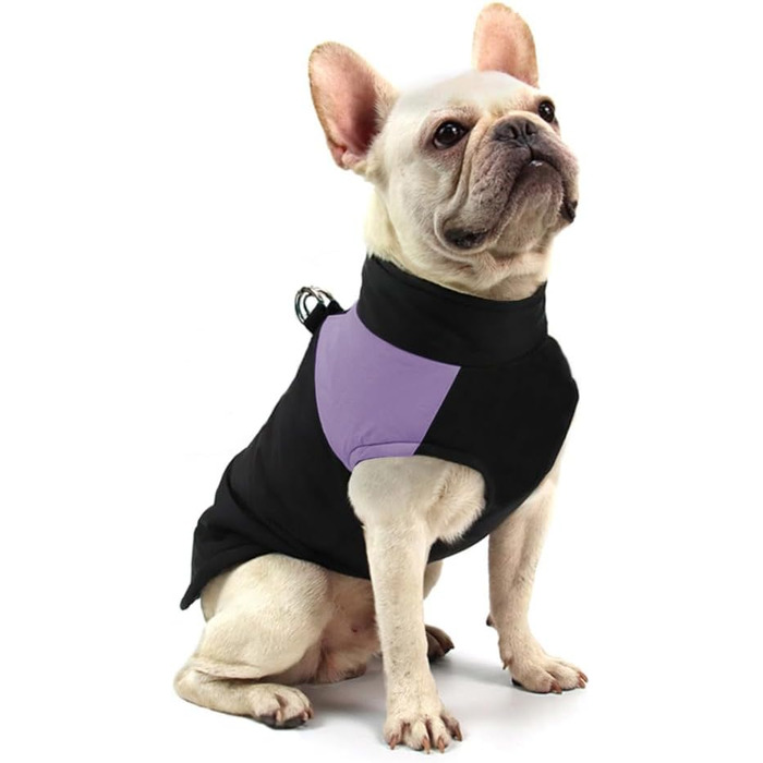 Водонепроникна куртка для собак FeiaX: тепла зимова жилетка для малих, середніх та великих собак. Тепла жилетка для собак у холодну погоду (Lila, L)