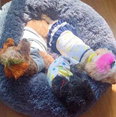 DEEN М'яке ліжко для котів та собак, кругла, 60 см, сірого кольору