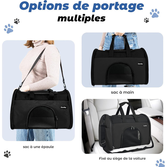 Транспортна переноска для котів та собак, дихаюча та складна, переноска для котів з регульованим плечовим ременем, знімна подушка