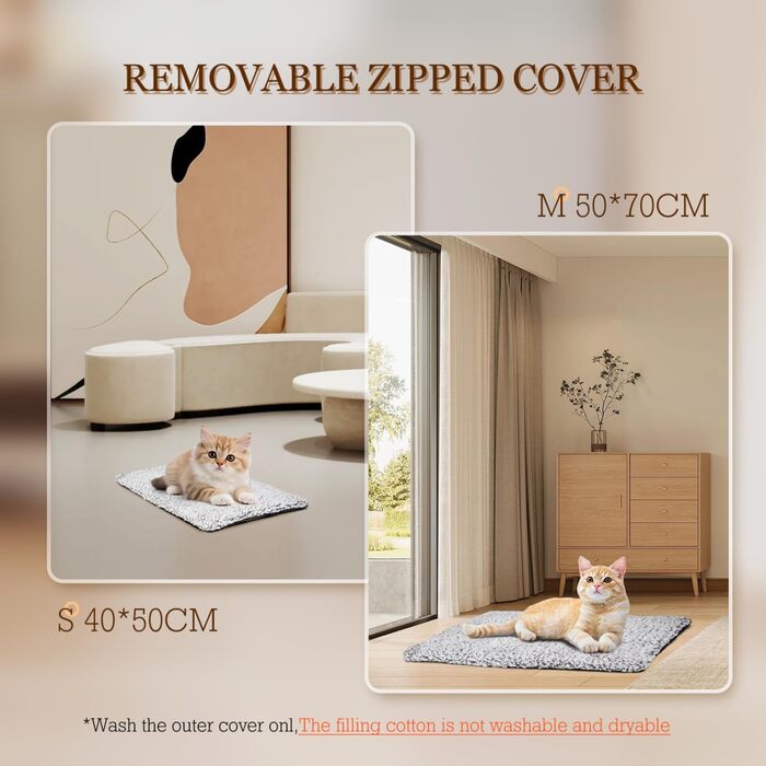 Самогріюча ковдра для котів та собак Nobleza, 50 x 70 см