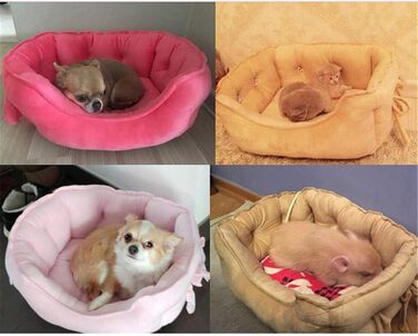 Ліжко для собак та котів Prinzessin, м'яке флісове будиночок, тепле зимове ліжко для цуценят, рожевий колір, розмір L